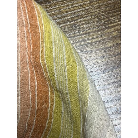 ANTHROPOLOGIE Smocked Halter Tank Small Cropped Striped Embroidered Boho Orange - Picture 15 of 15